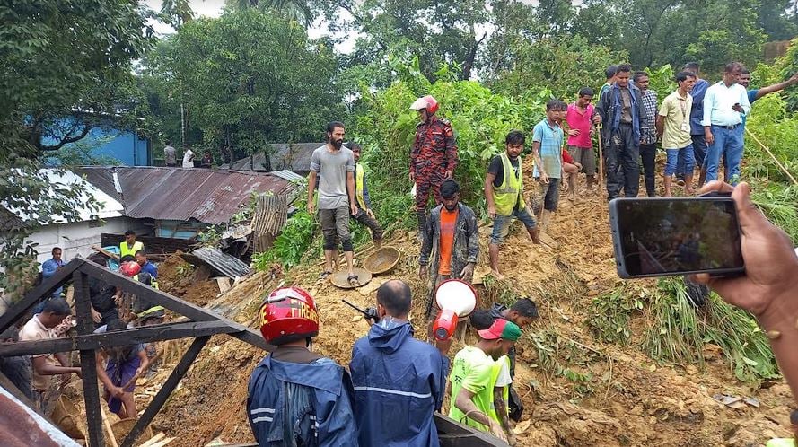 Landslides kill at least 15, displace millions, in Bangladesh and India
