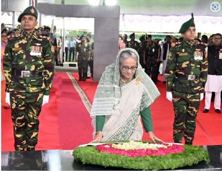 Hasina pays homage to Sheikh Mujib marking platinum jubilee of AL