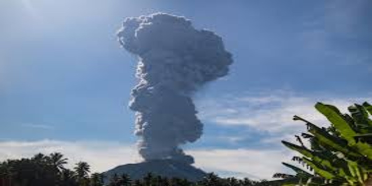 Indonesia's Mount Ibu erupts twice, belches tower of ash