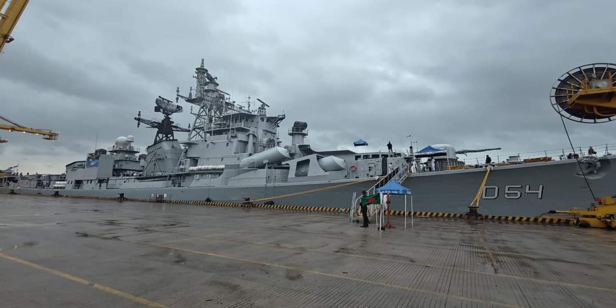 Indian Navy's missile destroyer, arrives in Chattogram