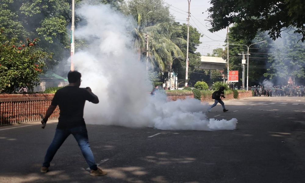 Violence erupts at DU: Protesters clash with police and BCL