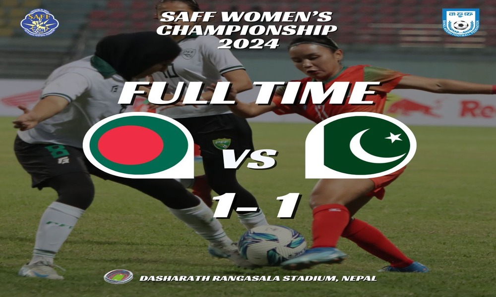 Bangladesh play 1-1 draw with Pakistan 