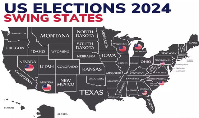 Seven swing states that will decide US presidency
