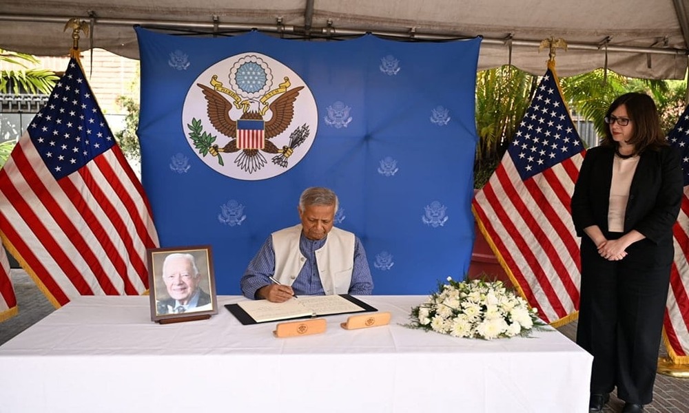 Chief Adviser pays homage to Jimmy Carter 